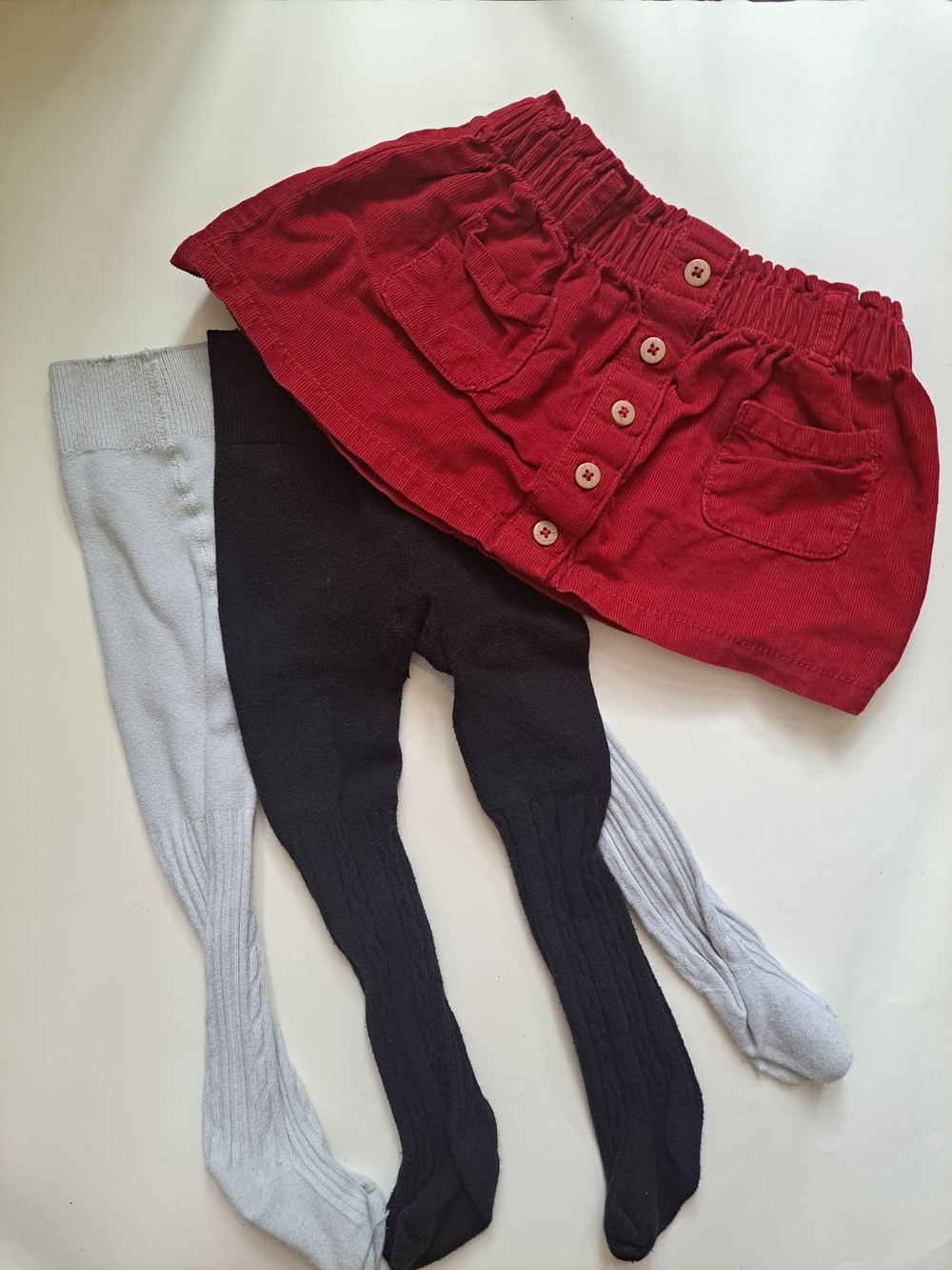 3/35$ Carter's Red Corduroy Elastic Waist Skirt Baby Girl 18m